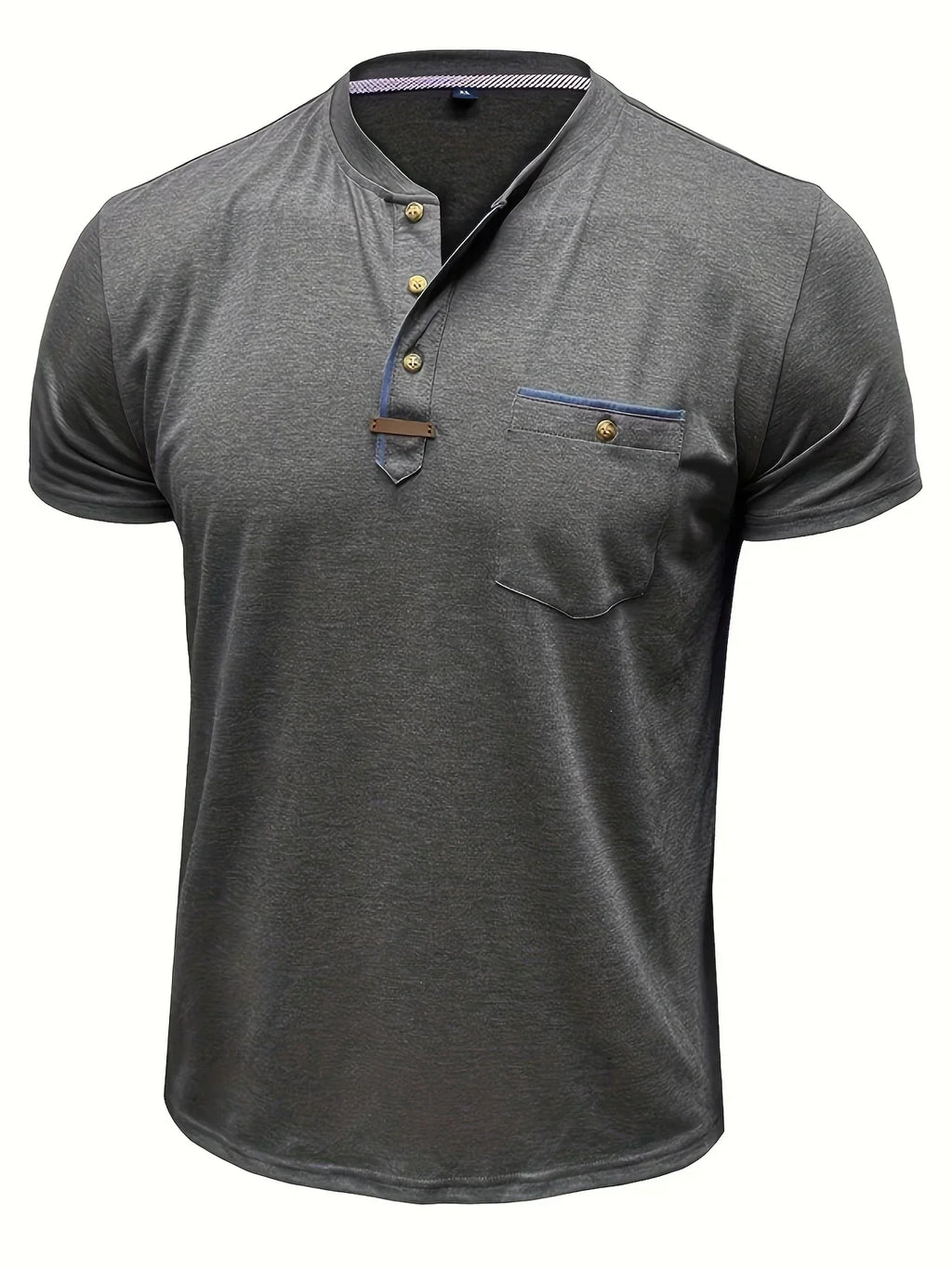 Savrani™ | T-shirt elegante con colletto rotondo e tasca